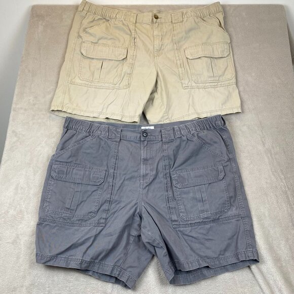 Croft & Barrow Mens Cargo Shorts Size 50 Lot of Two 2 Casual Summer Outdoors - Picture 13 of 14